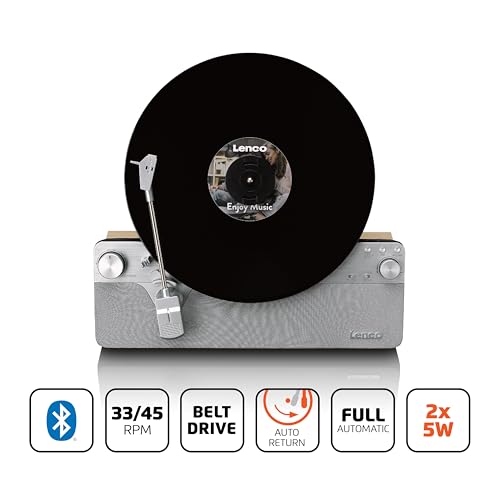 Lenco LSA-071SI – Platine Vinyle Verticale entièrement Automatique avec Haut-parleurs intégrés et Bluetooth® – Argent - Les Beatles, Paul McCartney, John Lennon, RIngo Starr, George Harrison Lenco LSA-071SI - Platine Vinyle Verticale entièrement Automatique avec Haut-parleurs intégrés et Bluetooth® - Argent – Image 3
