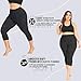 Plus Size Capri Leggings for Women- XL-4XL High Waist Tummy Control Stretchy Workout Yoga Pants Plus Capris(Black Leopard Print-Capri/X-Large)