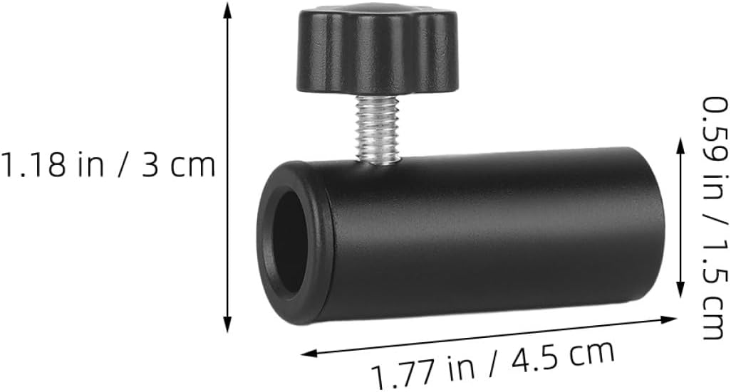 Microphone Desk Stand Extension Tube for Boom Arm Adapters Black image 2