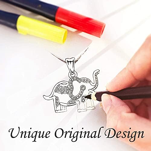 Sterling Silver Elephant Necklace Jewellery for Women Lucky Animal Amulet Pendant Necklace Gifts for Women Mum Girls