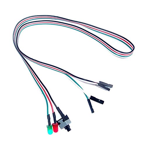 Eatech Slim ATX PC Computer Motherboard Power On Off Reset Push Button Switch Cable with LED Light (50 cm)-image-23