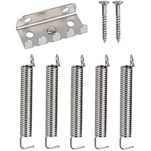 8pcs Vintage Tremolo Tension Springs Claw Kit Electric Guitar Tremolo Bridge Springs Compatible with Fender Stratocaster Floyd Rose Style Electric Guitar Silver