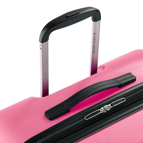 United Colors of Benetton Ribbed Hardside Expandable Luggage with Spinner Wheels, Light Pink, Checked-Large 29 Inch by United Colors of Benetton - Used condition - Image 3