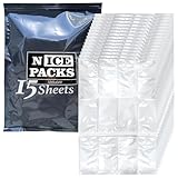 Nice Packs Reusable Dry Ice Packs for Coolers, Lunch Boxes, Frozen Food Shipping - Flexible and Long Lasting (15 Extra Large Sheets)