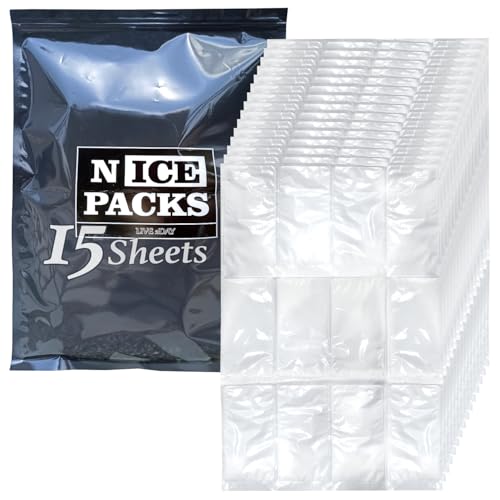 Image of Nice Packs Reusable Dry Ice Packs for Cooler & Lunch Boxes, 180 Cells