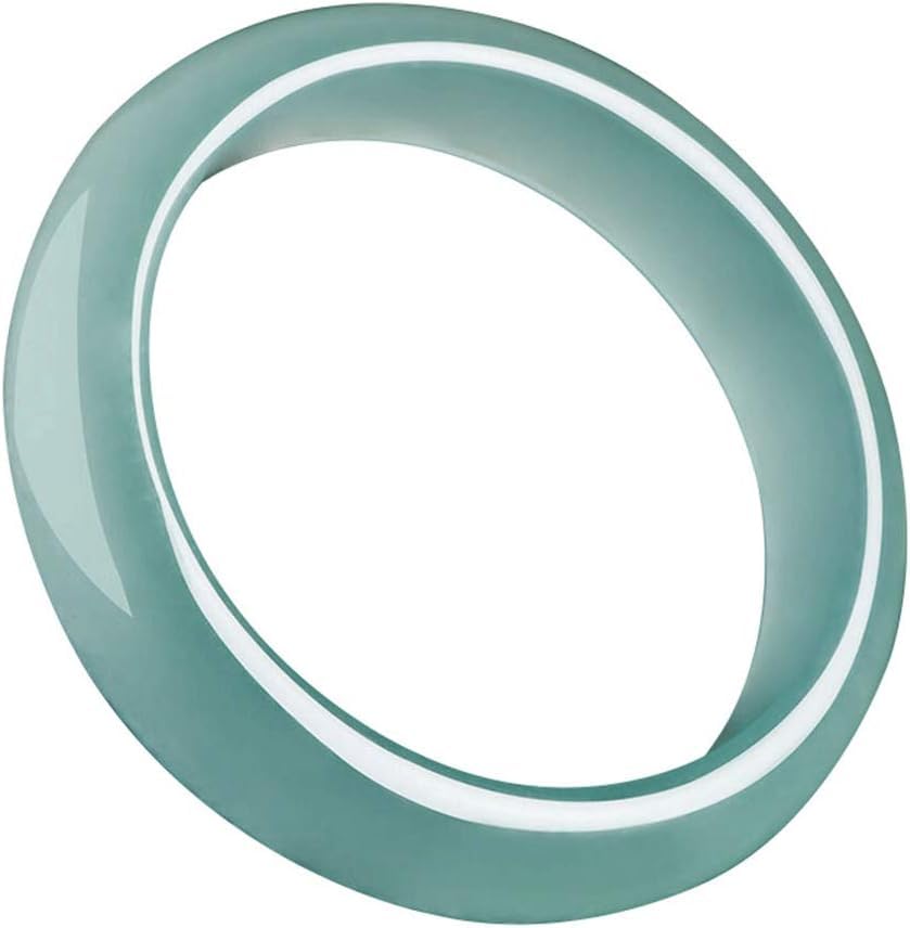 Bracelet en jade vert clair poli façon roche glacée de style chinois pour femmes l 62