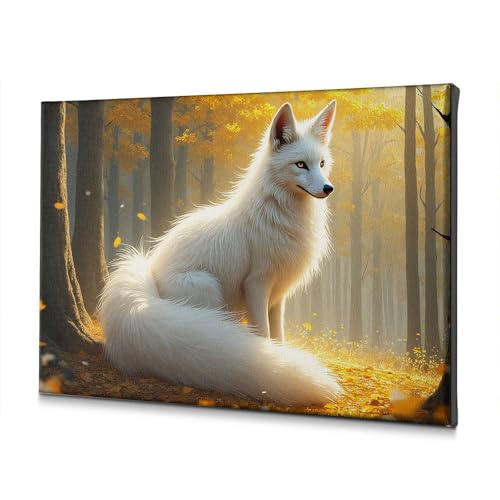 Tableau renard blanc The Chosen : une œuvre poétique inspirée de la nature