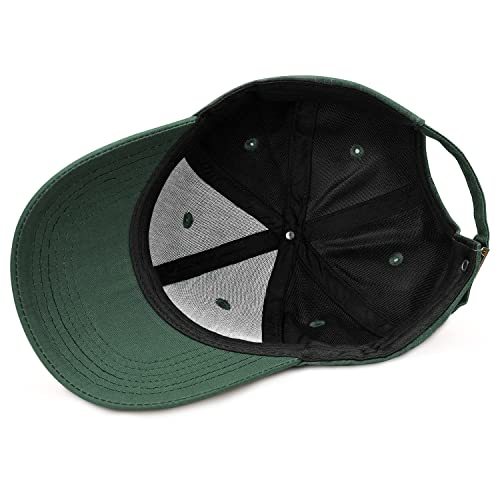 Breampot Baseball Cap Herren Damen Unisex Kappe Verstellbar Baseboard Baseballkappe Mütze Outdoor Baseballkappe (Dunkelgrün)