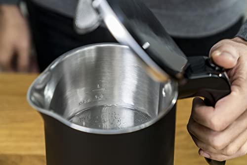 ZWILLING ENFINIGY Wasserkocher mit Edelstahl-Kalkfilter & Überhitzungsschutz, kabellos, 1850 Watt, 1,0 Liter, Schwarz – Bild 7