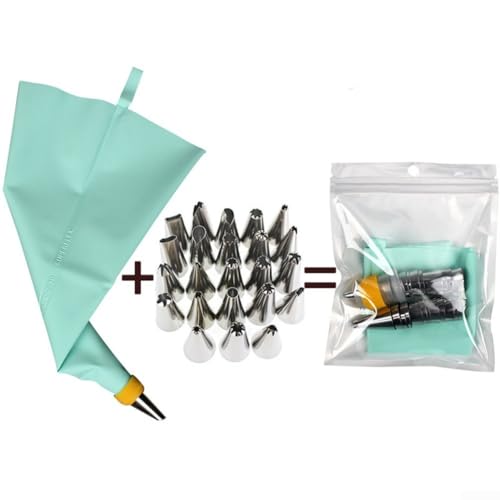 5026 sacchetti riutilizzabili in silicone eleganti e funzionali con punte multiple in acciaio inossidabile per panettieri (26 pezzi)