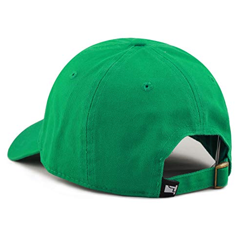 The Hat Depot Unisex Blank Washed Low Profile Cotton And Denim Baseball Cap Hat (Kelly Green) #TOP3
