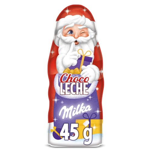 Milka Santa Figura de Chocolate con Leche de los Alpes, Edición Especial Navidad- 45 g
