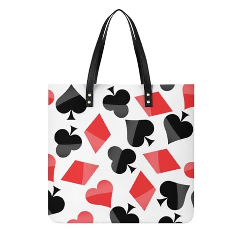 Sac à main cartes à jouer grand tote bag cabas pour voyager léger et sans encombre