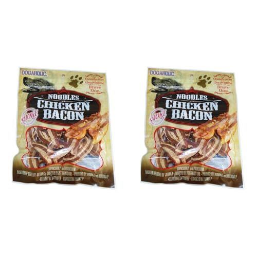 Image of Rena Noodles Chicken Bacon Strips, Smoke, for All Life Stages of Dogs - 130 g (Pack of 2)