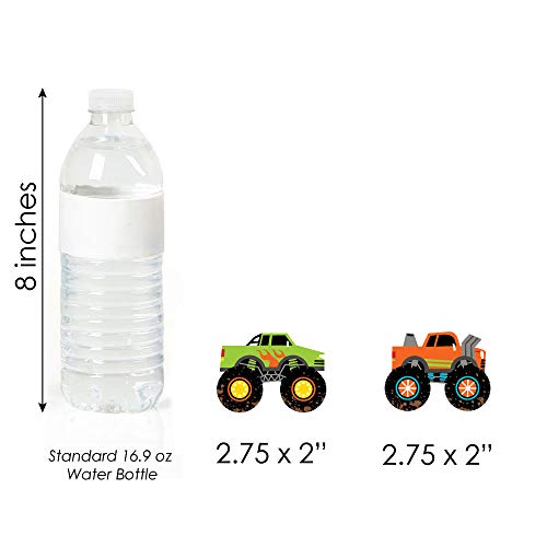 Big Dot Of Happiness Smash And Crash - Monster Truck - Dessert Cupcake Toppers - Boy Birthday Party Clear Treat Picks - Set Of 24 #TOP6