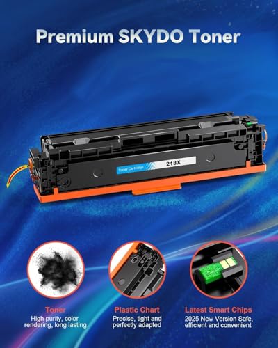 Image of 218X Toner Cartridges with Chip Compatible for HP 3301fdw 3201dw, 4 Pack | 218X W2180X High Yield Toner Use with Color LaserJet Pro 3301fdw 3301sdw 3301cdw, Ideal for Office&School Large Printing Job