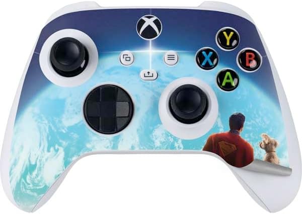 Skinit Decal Gaming Skin Compatible with Xbox Series S Bundle - Officially Licensed Superman 2025 Superman & Krypto Watch The Earth Design
