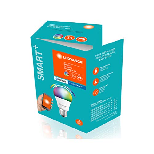Lâmpada Inteligente LED Bulbo, Ledvance, 7015332, Smart+ Bluetooth 10W 800 Lúmens, RGB, Base E27, 22