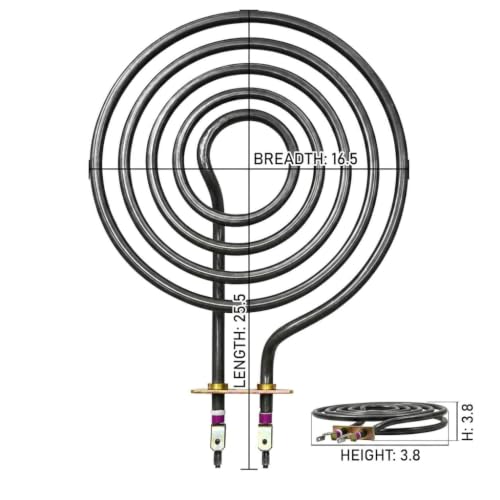 Image of Electric Range Heating Element, Spiral Coil Surface Burner, 5 Ring Design, 2200W