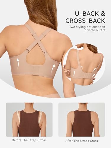 Image of LUCKMEEY Bras for Women No Underwire Wireless Bras - Seamless Push Up Full Coverage Bralettes Comfortable Everyday Bra