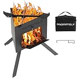 PROMATELX Portable Tripod Camping Stove,Wood-Burning Rocket Stove with Carry Bag, Ideal for Camping, Backyard Cooking & Outdoor Adventures