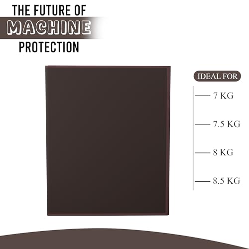 Image of Kuber Industries PVC Fully Automatic Top Load Washing Machine Cover (7 kg, 7.5 kg, 8 kg & 8.5 Kg) Waterproof and Dustproof Washing Machine Top Cover | Plain - Brown