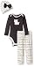 Gerber Baby Girls' 3 Piece Bodysuit, Cap, and Pant Set, Puppy, 0-3 Months