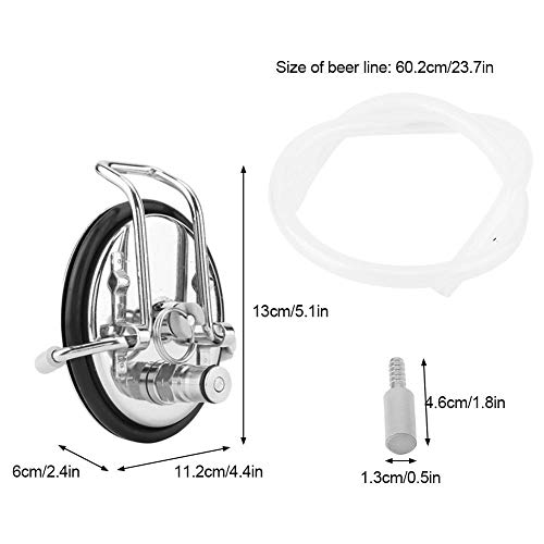 Regun Couvercle de bière, Homebrew Keg Carbonatation Keg Couvercle avec 0,5 Diffusion Micron Pierre Accueil Cuisine Outil - Image 8
