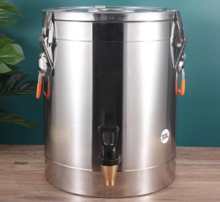 Contenitore isotermico 20L in acciaio inox 304 con rubinetto, per zuppa