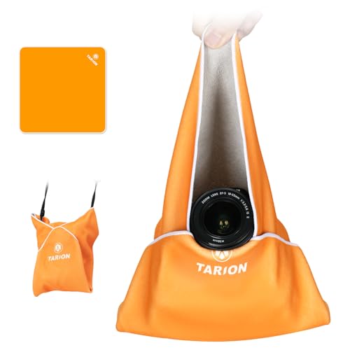 TARION Envoltura Protectora para Lente de cámara: paño Autoadhesivo mágico, Suave y Firme Grueso para Almacenamiento de Dispositivos tecnológicos, Orange, 18.5x18.5in(47x47cm), Naranja