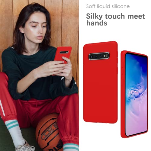 Coque Samsung S10 silicone rouge YATWIN protection antichoc