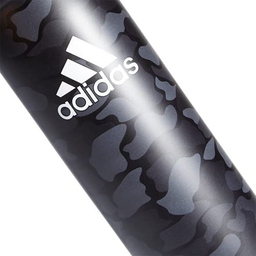 Adidas 600 Ml (20 Oz) Metal Water Bottle, Hot/Cold Double-Walled Insulated 18/8 Stainless Steel, Nomad Camo Grey-Carbon/White/Black, One Size #TOP3