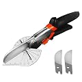 GARTOL Miter Shears- Multifunctional Trunking Shears for Angular Cutting of Moulding and Trim, Adjustable at 45 To 135 Degree, Hand Tools for Cutting Soft Wood, Plastic, PVC, with Replacement blades