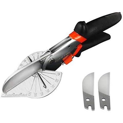 GARTOL Gehrungsschere-Gepäck Schere zum Winkel Schneiden von Formteilen und Zierleisten, zwischen 45 und 135 Grad, kann für Handwerkzeuge zum Schneiden von Kork, Kunststoff, PVC usw. verwendet werden Cover