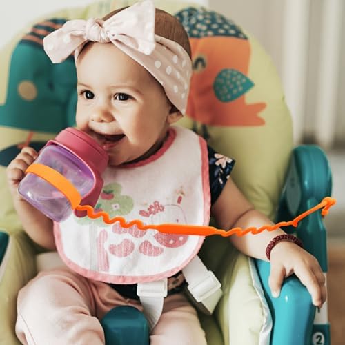 Toy Straps for Baby, Silicone Toy Straps for Stroller, Toy Safety Straps for Toy, Sippy Cup Straps, Adjustable Toy Holder for Stroller, High Chair - BPA Free (A-multi-5pk) - 1