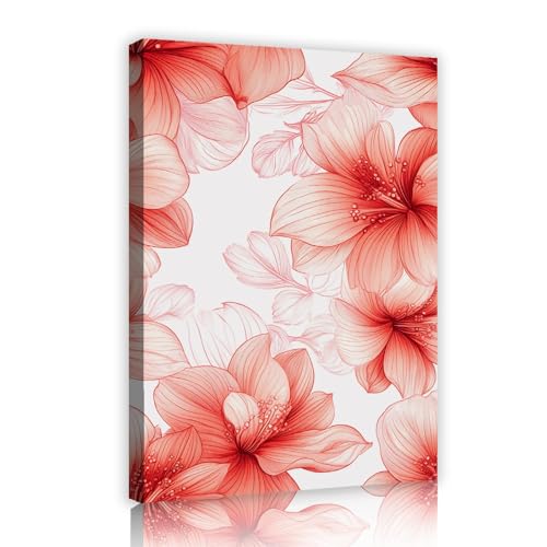 Toile florale de campagne française avec cadre intérieur 50x75