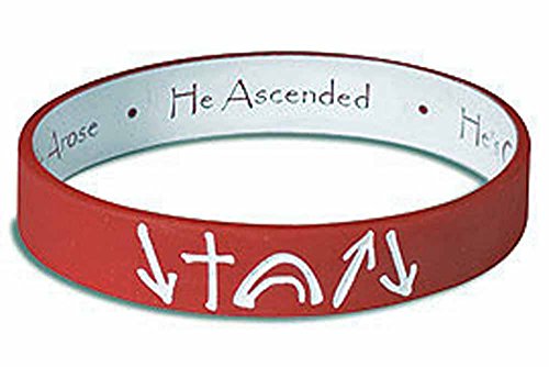 Gifts of Faith Red and White Reversible Witness Band Silicone Bracelet