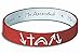 Red and White reversible Witness Band Silicone Bracelet