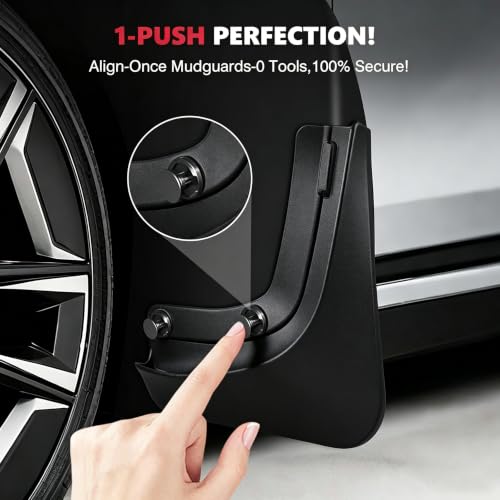 Image of Sunsdrew Mud Flaps for Tesla Model Y Juniper 2025 2026 - All Weather Guard Splash Juniper Guards Mudguards - No-Drill 4PCS Model Y Juniper Fender Flares Accessories