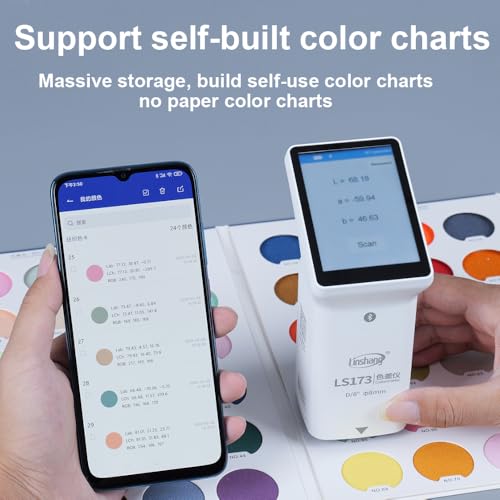 Application mobile pour colorimètre Linshang LS173 et analyse de couleur D/8°