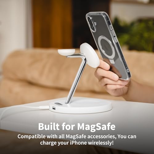 Coque iPhone 16 Pro Max MagSafe avec support anneau antichoc de qualité militaire