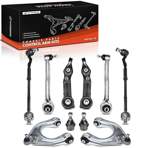 A-Premium Set of 10, Front Upper Lower Control Arm, Lower Ball Joint, Inner Outer Tie Rod End Assembly, Fit For Mercedes Benz - 2003-2009 - E320/500/550, CLS500/550, E55/E63/CLS55/CLS63 (AMG), RWD