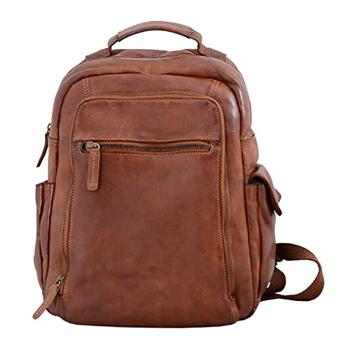 Sac à dos en cuir cognac haut de gamme et son style vintage
