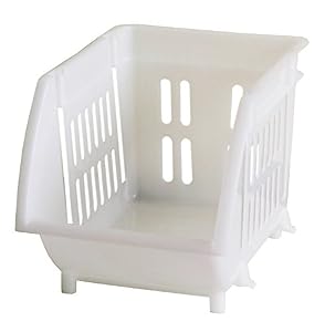 平和工業(Heiwa Kougyou) 収納ボックス 積み重ねバスケット スリム 幅24×奥行36.5×高さ23cm ホワイト スタッキングバスケット スタックバスケット 日本製