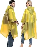 【Aktualisiertes Design】 Die langen Ärmel und das Kapuzendesign mit Kordelzug jedes Regenponchos halten Ihre Arme, Ihren Kopf und Ihren Hals bei Regen trocken, und die breite gesäumte Manschette ist praktisch für die Bewegung.