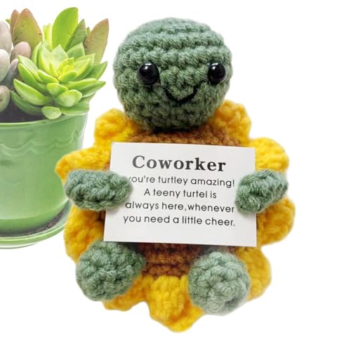 dzqad Crochet Amigurumi de Conforto, Tortuga Motivadora de Ganchillo Juguete, Muñeco de Peluche Hecho a Mano para Enfermeras Amigas Niñas Profesoras Ocasiones Especiales Cumpleaños dzqad Crochet Amigurumi de Conforto, Tortuga Motivadora de Ganchillo Juguete, Muñeco de Peluche Hecho a Mano para Enfermeras Amigas Niñas Profesoras Ocasiones Especiales Cumpleaños