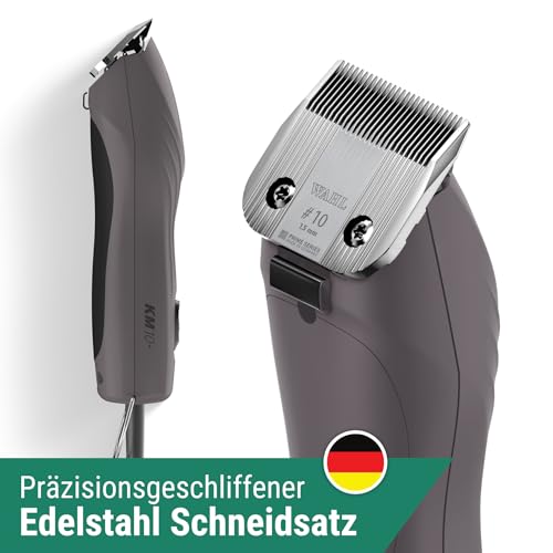 Agrarzone Edition Wahl KM10+ Hundeschermaschine mit Aufsteckkamm-Set - Profi Schermaschine Hund & Katze - Für Groomer & Tierärzte - Leise & vibrationsarm