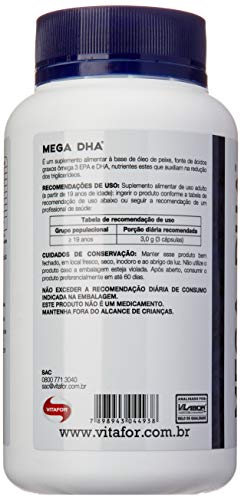 Kit com 2 Mega DHA 1000mg 120 cápsulas da Vitafor