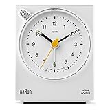 Braun BNC004WHWH Classic Analog Quartz Alarm Clock