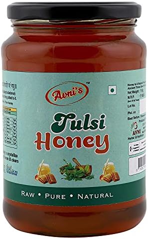 Avni's Tasty Healthy Tulsi Honey Unprocessed Unpasteurised No Preservatives | (1 Kg)